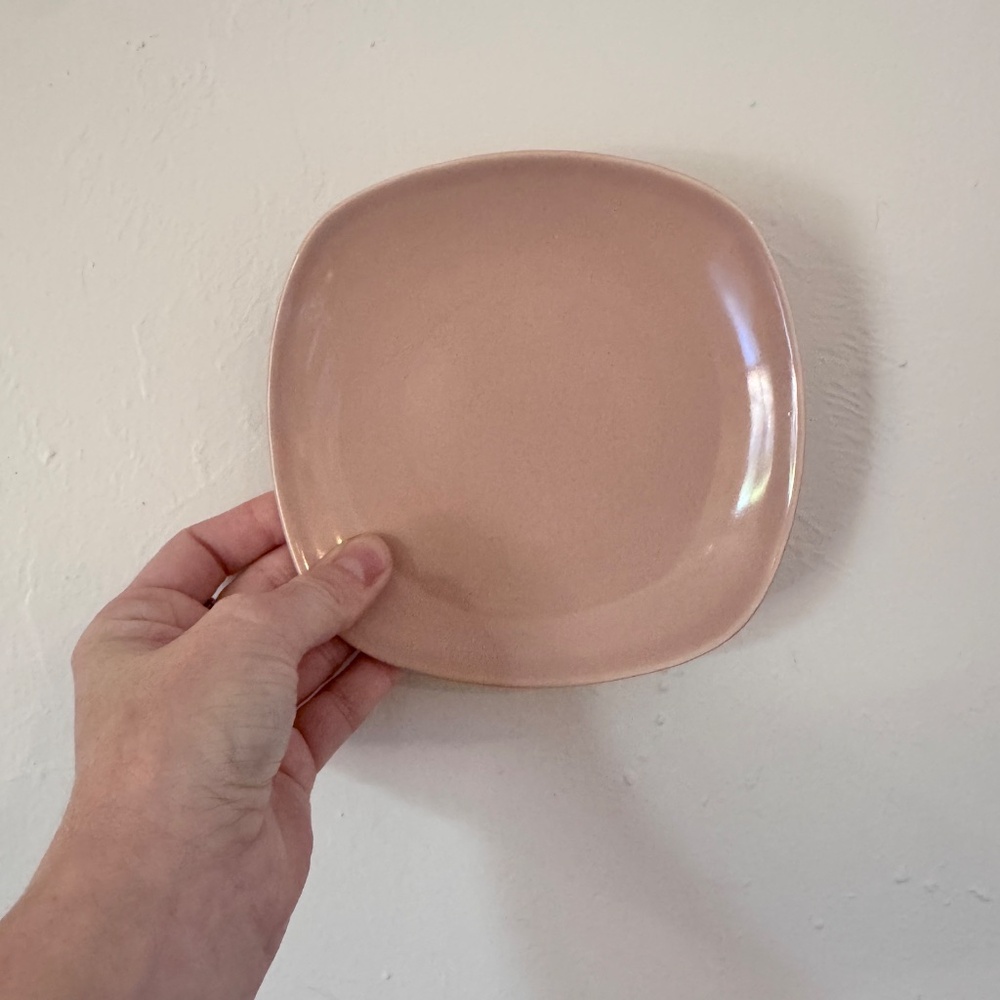 Set of 3 Vintage Poppytrail Shore Line Cake Plates | Pink | Perfect Condition